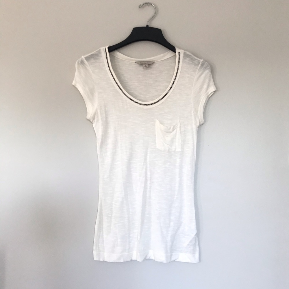 2/$10 Calvin Klein Jeans Ivory Top Small